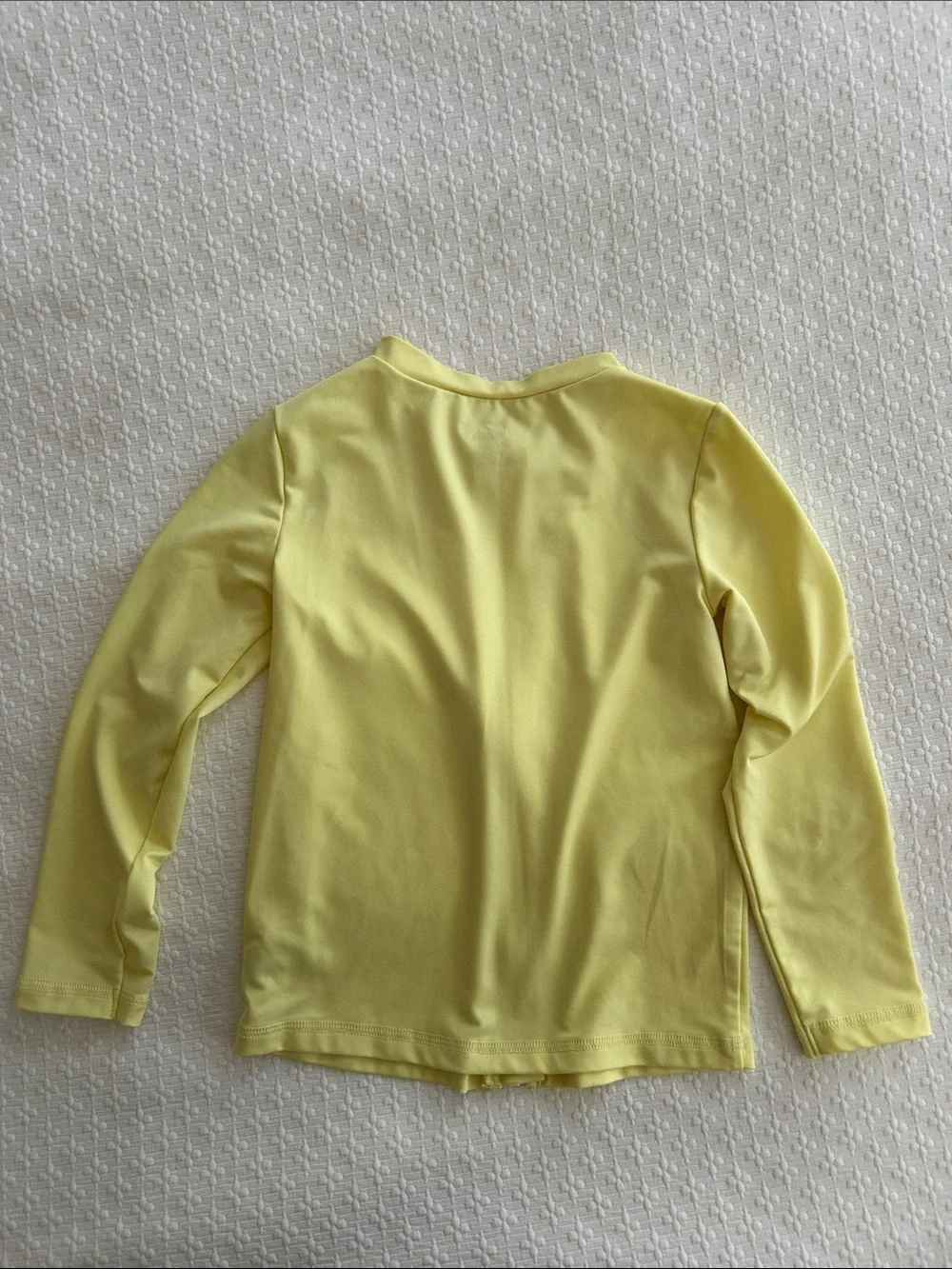 Kids Yellow Long-Sleeve Zip Front Swim Shirt - Picture 2 of 4